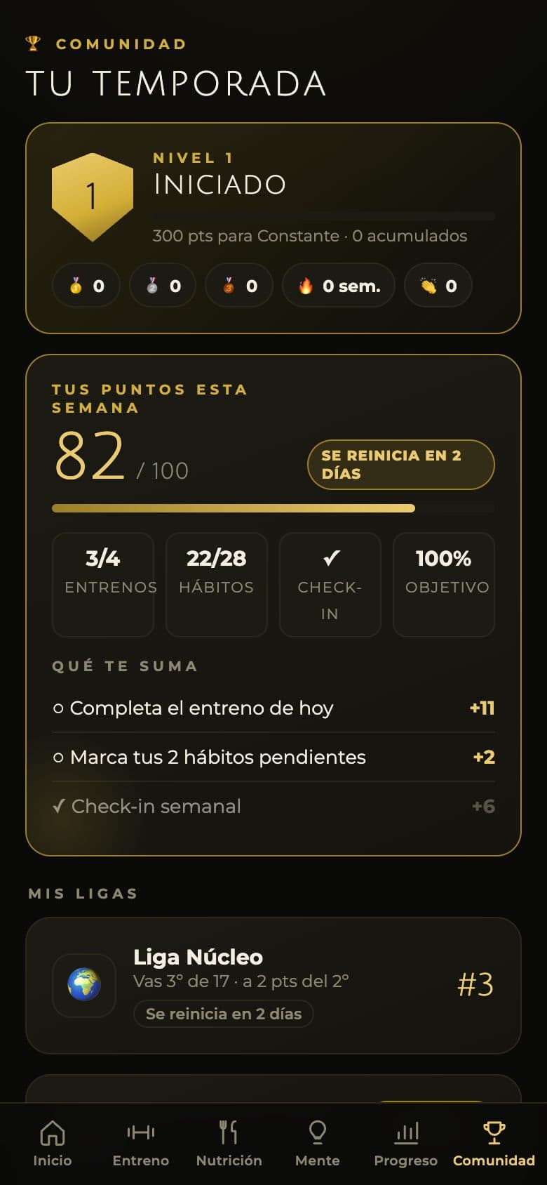 App de Proyecto Núcleo: Liga Núcleo